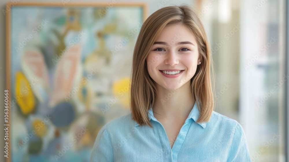 Fototapeta premium The Smiling Young Woman