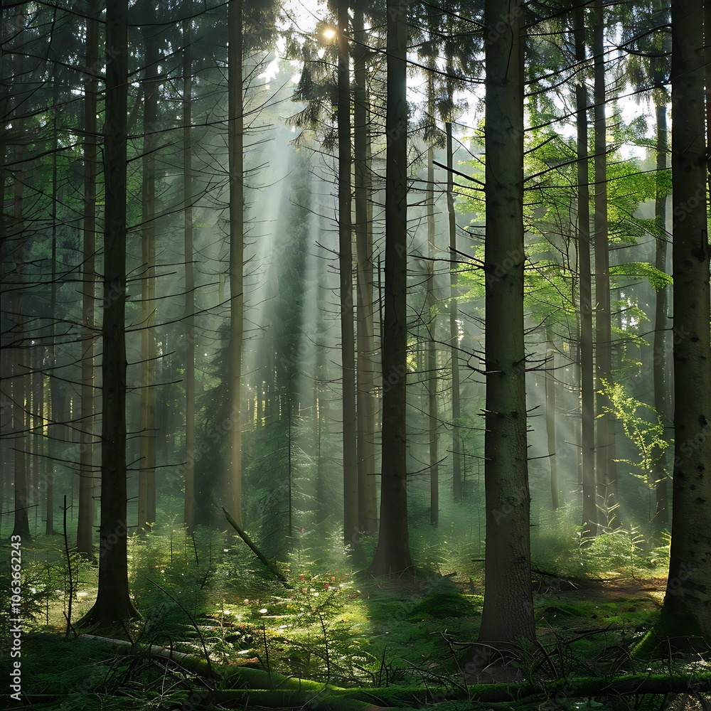 Fototapeta premium morning in the forest