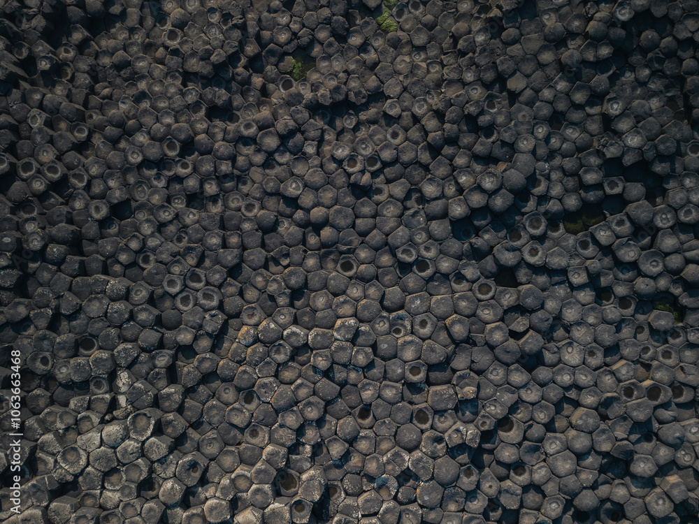 Texture of the ground at giant's causeway Texture of the ground at giant's causeway