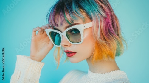 The Colorful Sunglasses Fashion Model