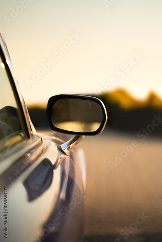 Luxurious sports car reflection