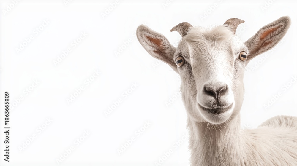 Fototapeta premium Happy Surprised Goat Portrait