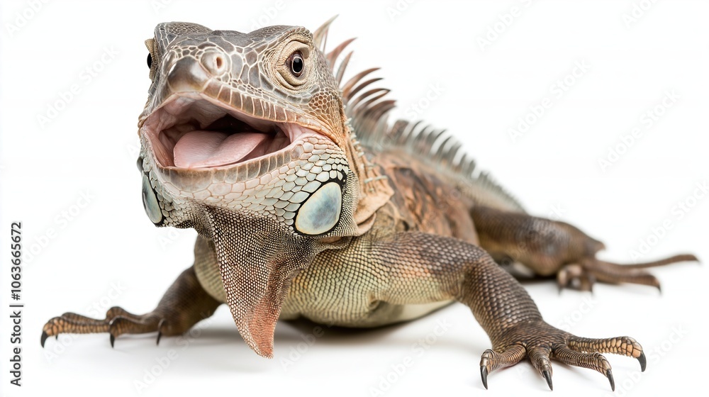 Happy Surprised Iguana Portrait Happy Surprised Iguana Portrait
