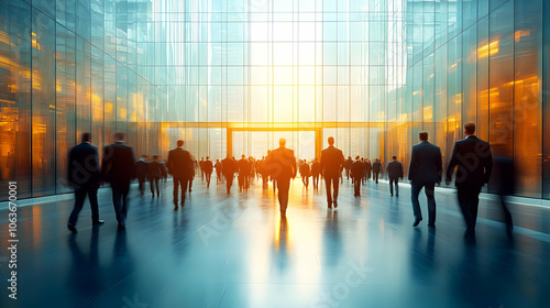 Businesspeople Walking Thro...