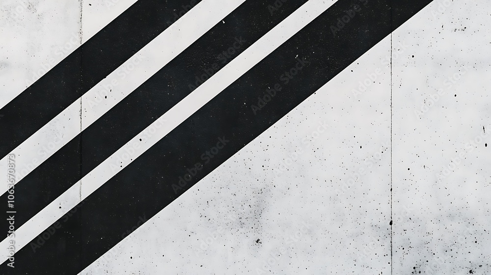 Fototapeta premium A minimalist background with alternating black and white horizontal lines, creating a balanced, high-contrast pattern with a modern aesthetic