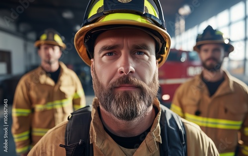 Firefighter Portrait: Courage and Dedication in Action photo