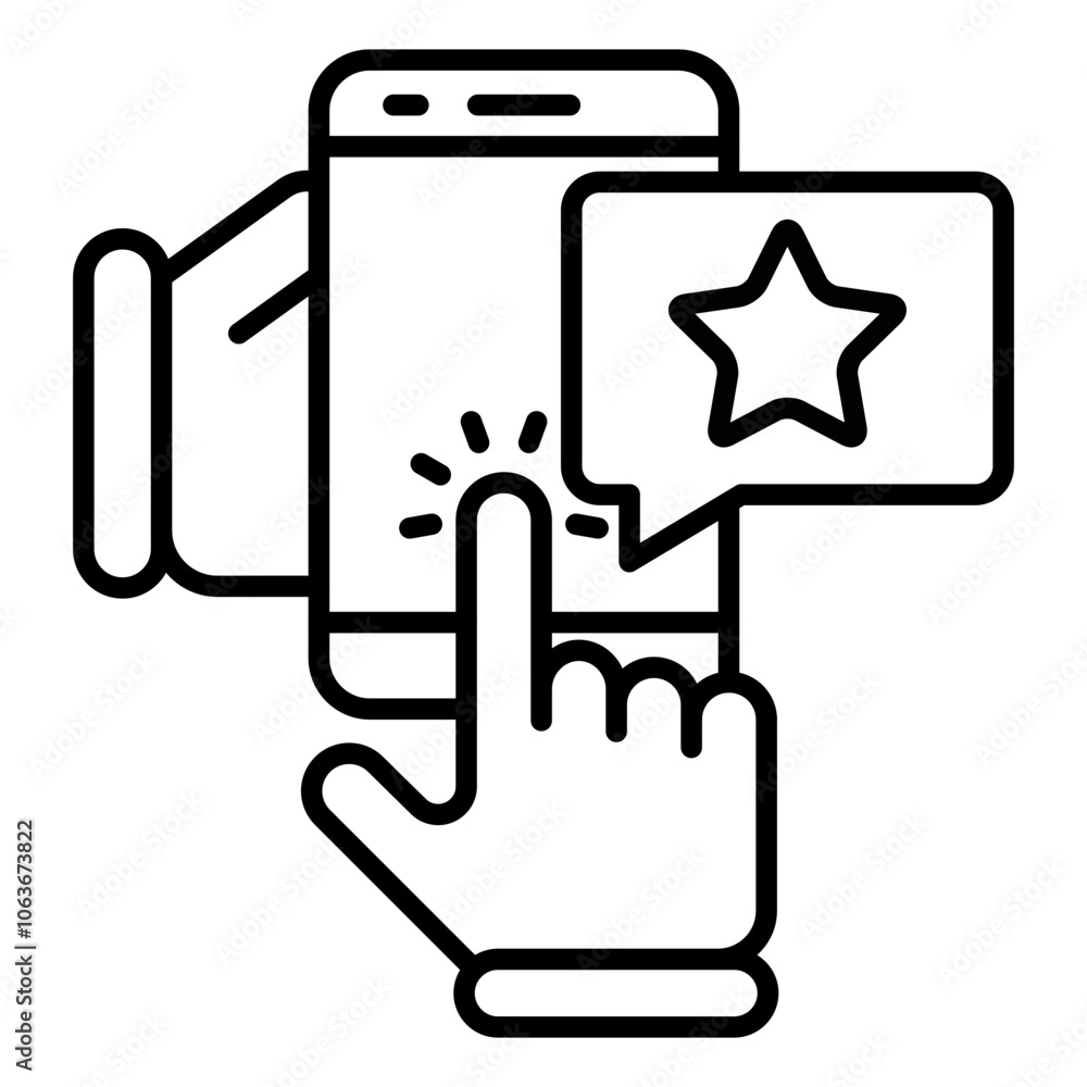 Online feedback icon, outline vector illustration Online feedback icon, outline vector illustration