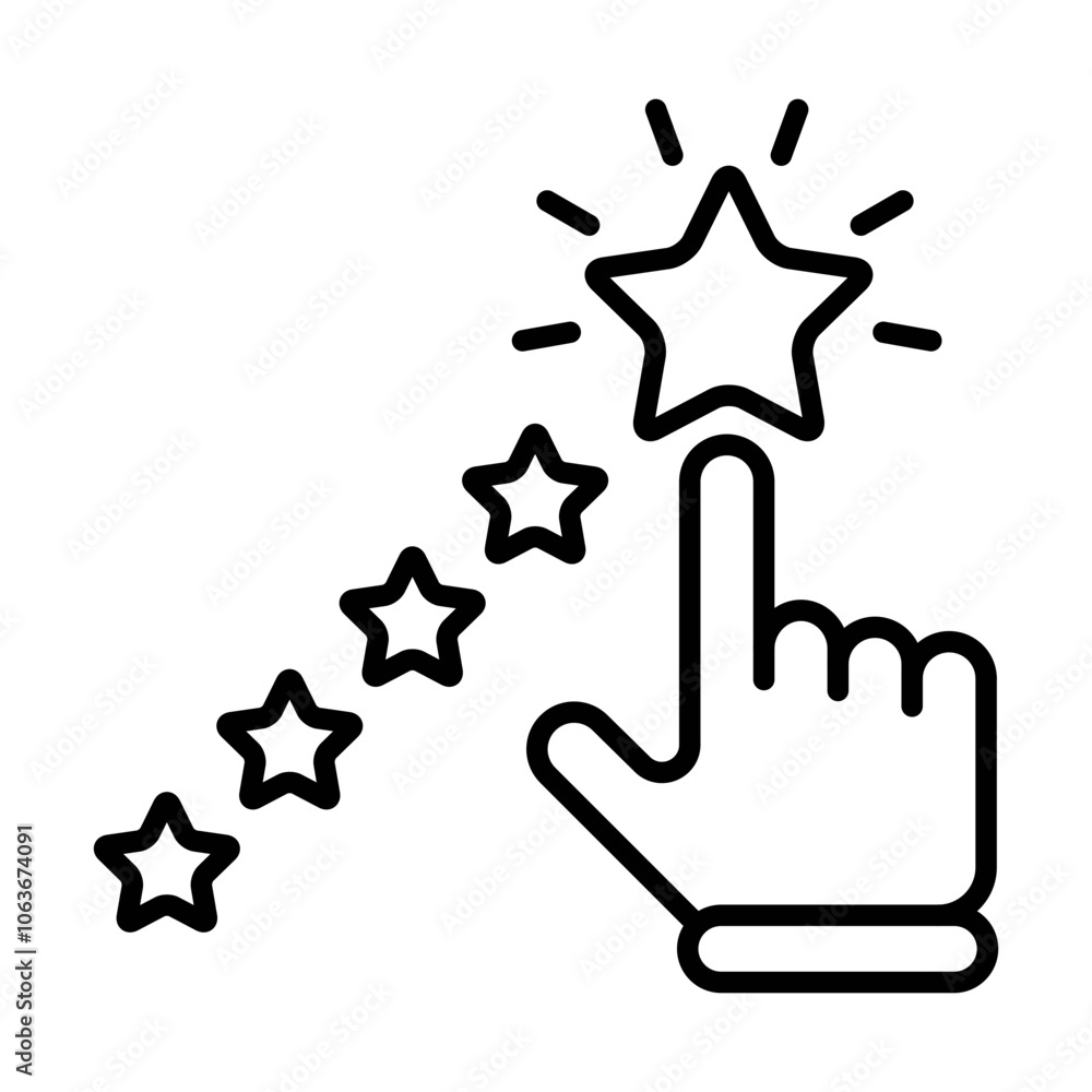 Rating icon, outline vector illustration Rating icon, outline vector illustration