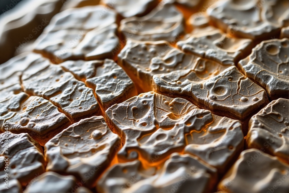 Close-up of textured fossilized skin with orange highlights, featuring intricate, ancient patterns and a rugged, natural texture for paleontology Close-up of textured fossilized skin with orange highlights, featuring intricate, ancient patterns and a rugged, natural texture for paleontology