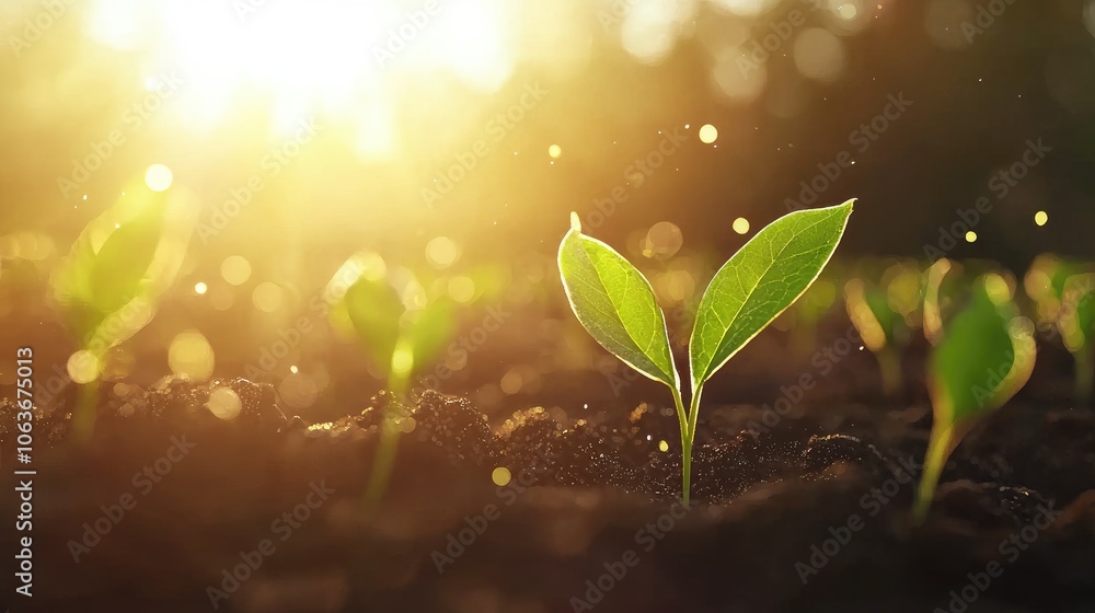 Freshly Sprouted Leaves in Sunlight Freshly Sprouted Leaves in Sunlight