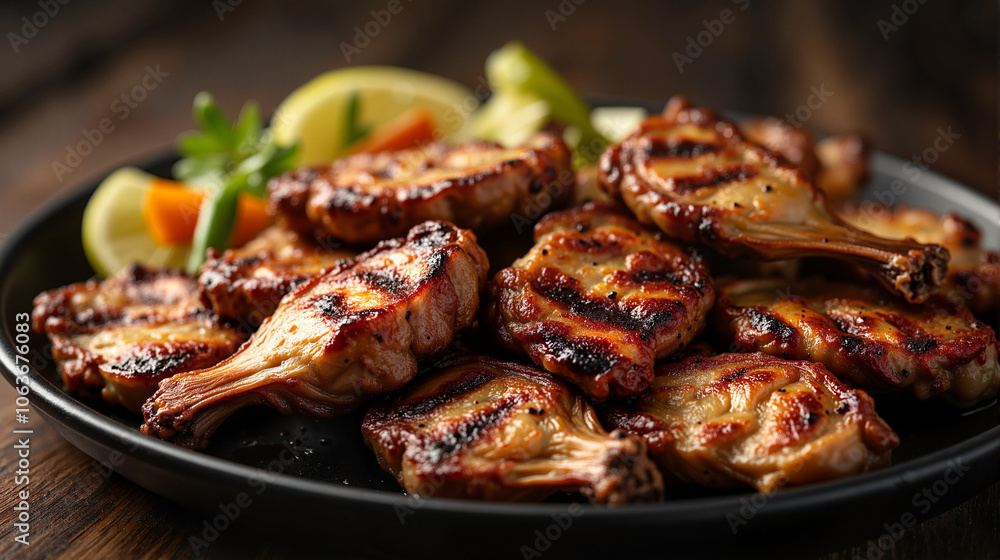 Meshana skara grilled meat platter with vegetables Meshana skara grilled meat platter with vegetables