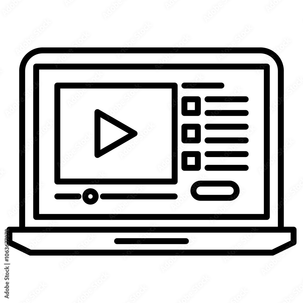 Lecture icon, outline vector illustration Lecture icon, outline vector illustration