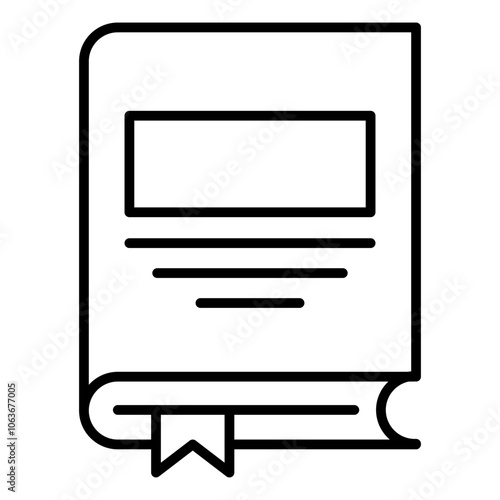 Books icon, outline vector illustration