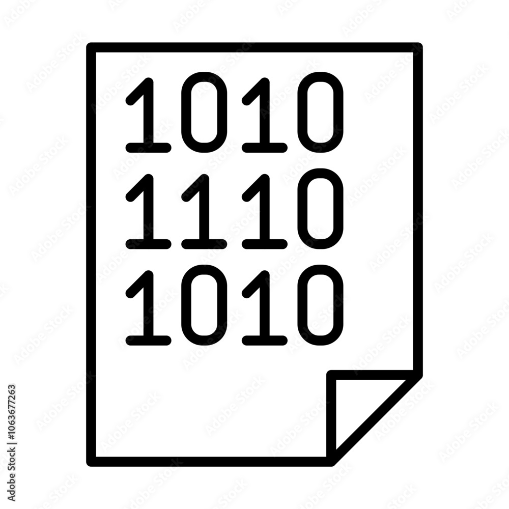 File processing icon, outline vector illustration File processing icon, outline vector illustration