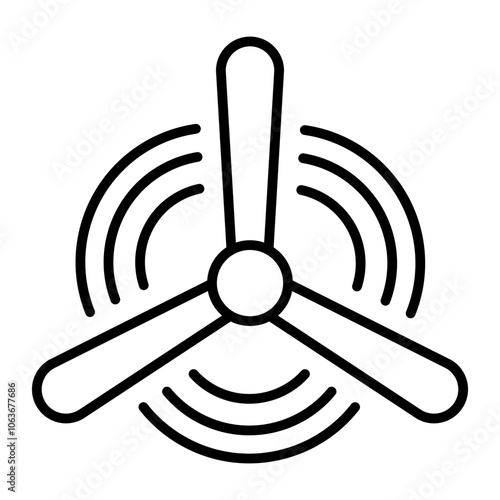 clean energy  icon, outline vector illustration