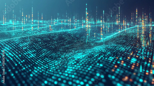 Futuristic Digital Data Landscape