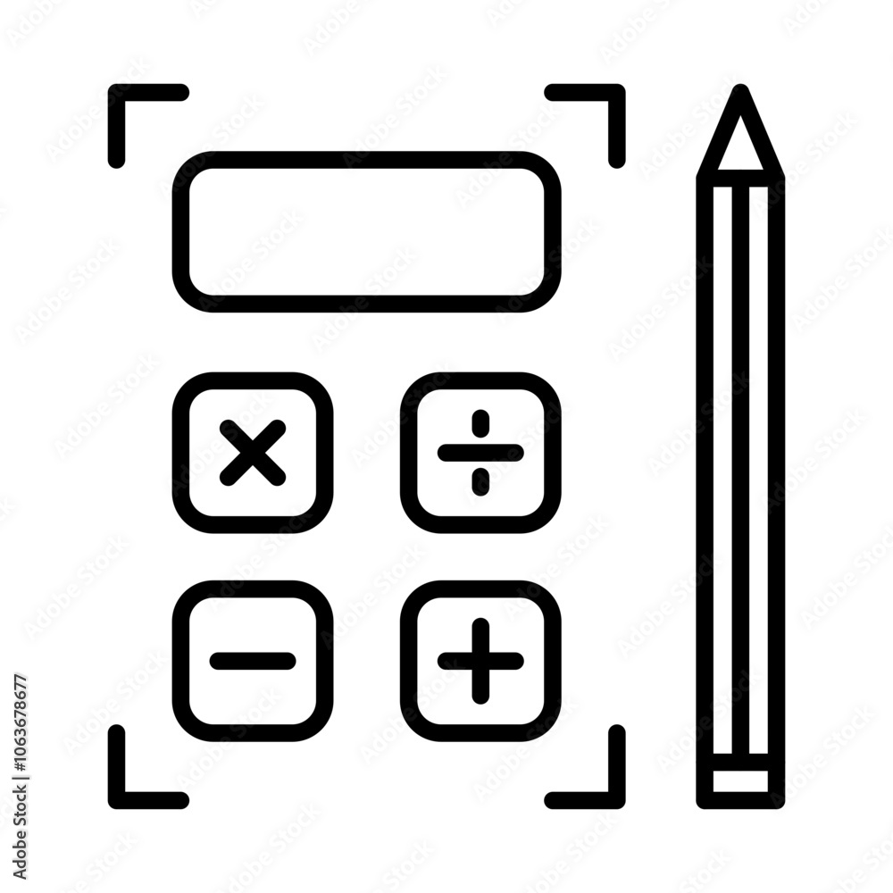 Accounting icon, outline vector illustration Accounting icon, outline vector illustration