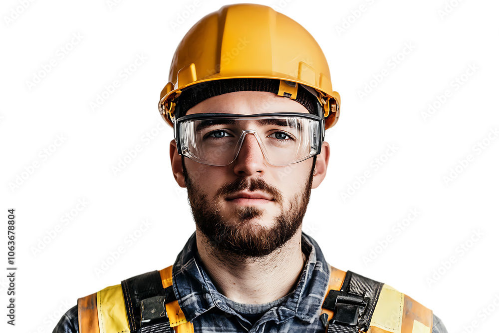 an electrician man, isolated on a white background
an electrician man, isolated on a white background