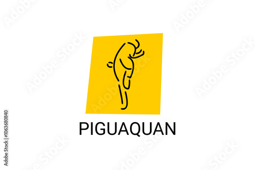 Piguaquan (chop-hanging fist) sport vector line icon. sportsman, fighting stance. sport pictogram illustration.