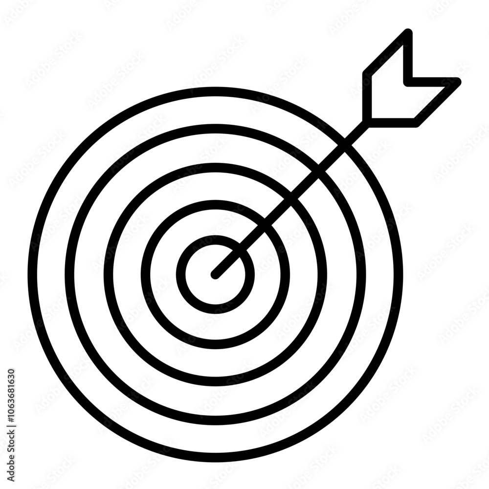 Goal icon, outline vector illustration Goal icon, outline vector illustration