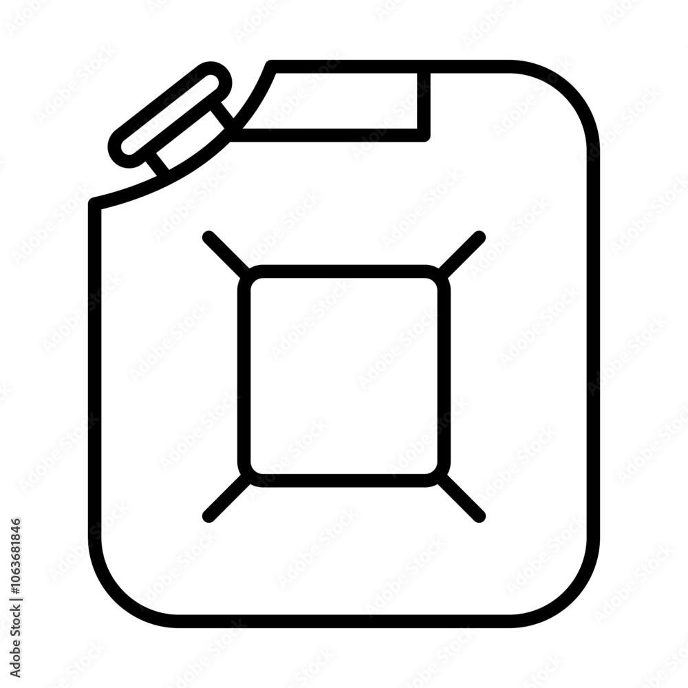JerryCan icon, outline vector illustration JerryCan icon, outline vector illustration