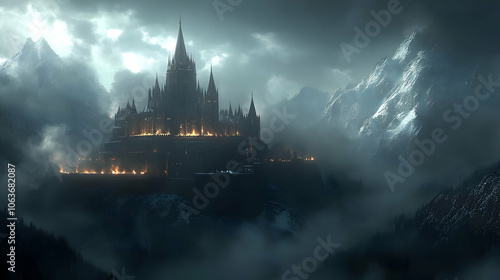 Dark Castle on Mountaintop ...