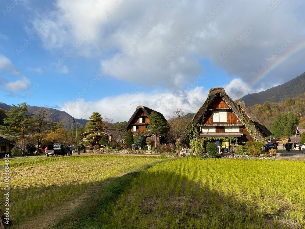 Takayama, Dorf auf der Japanischen Hochebene Takayama, Dorf auf der Japanischen Hochebene