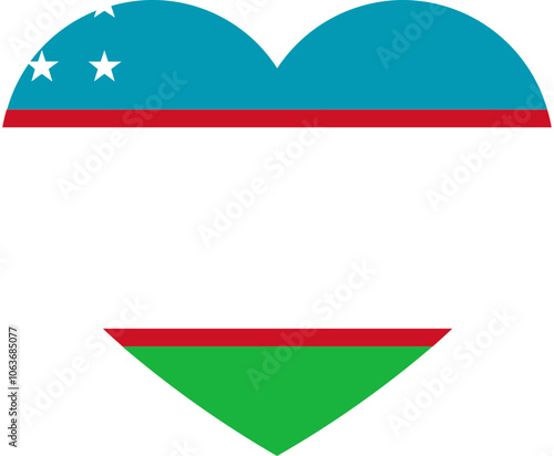 Heart Icon inside Uzbekistan Flag Free Download Heart Icon inside Uzbekistan Flag - GFXLoad