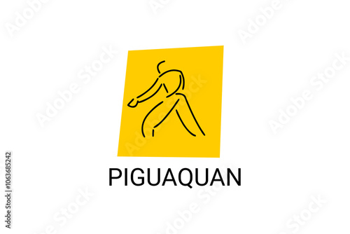 Piguaquan (chop-hanging fist) sport vector line icon. sportsman, fighting stance. sport pictogram illustration.
