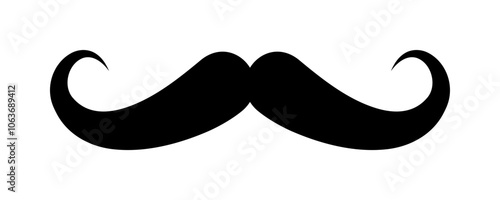 Mustache hipster icon, Handlebars Mustache, Whisker Elegant, Silhouette Mustache shape, Classic Gentleman's Mustache