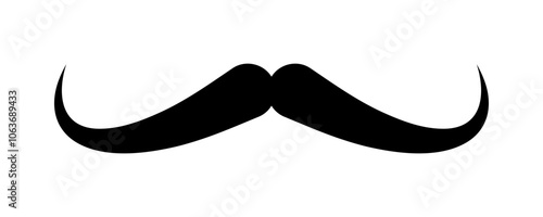 Mustache hipster icon, Handlebars Mustache, Whisker Elegant, Silhouette Mustache shape, Classic Gentleman's Mustache
