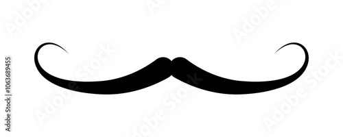 Mustache hipster icon, Handlebars Mustache, Whisker Elegant, Silhouette Mustache shape, Classic Gentleman's Mustache