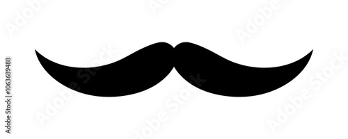 Mustache hipster icon, Handlebars Mustache, Whisker Elegant, Silhouette Mustache shape, Classic Gentleman's Mustache
