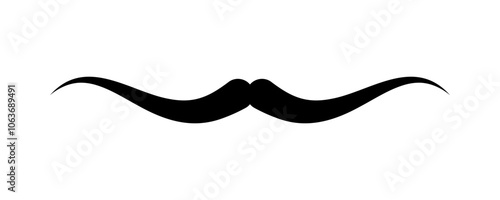 Mustache hipster icon, Handlebars Mustache, Whisker Elegant, Silhouette Mustache shape, Classic Gentleman's Mustache
