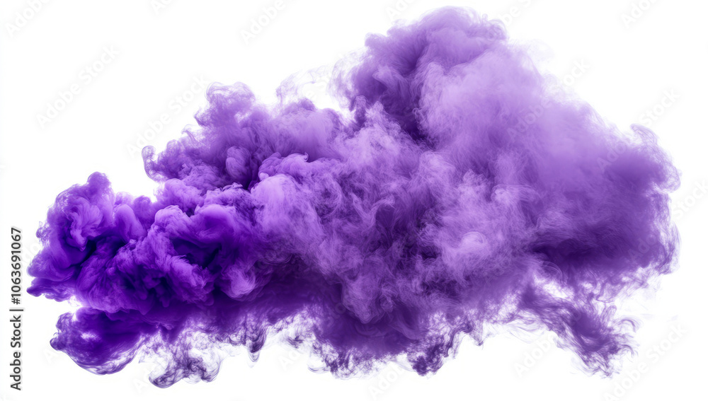purple cloud of smoke on a white background, purple cloud of smoke on a white background,