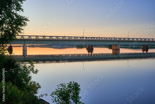 Wallpaper Mural Serene river scene at sunset. Torontodigital.ca