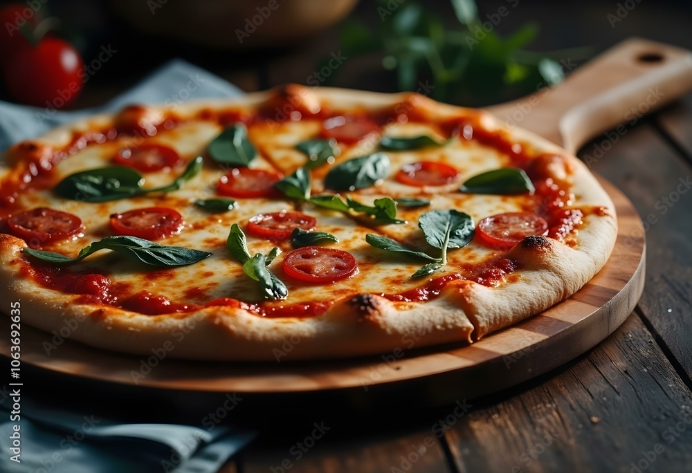 Delicious Pizza flavor mockup for social media use Delicious Pizza flavor mockup for social media use