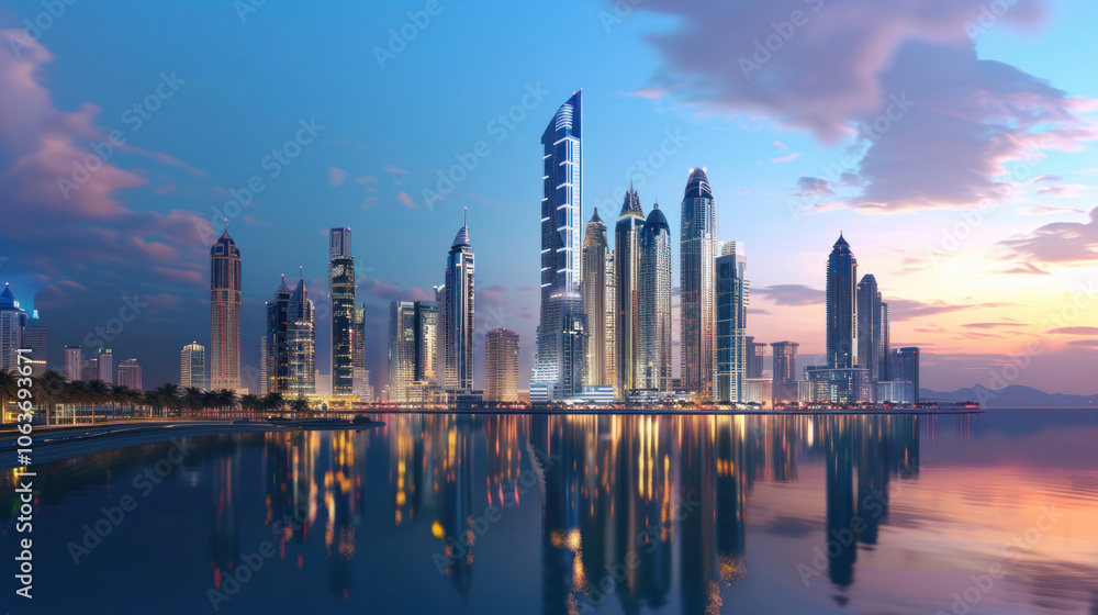 Fototapeta premium A visual of luxury real estate investments, with high-end properties in exclusive locations driving financial growth for investors.