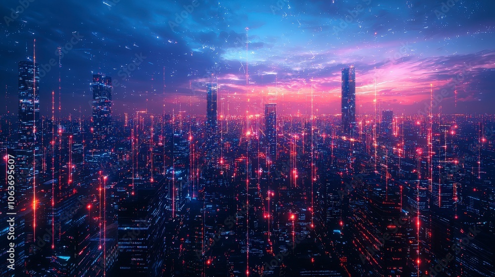 A digital twilight casts its mysterious charm over a high-tech metropolis, where the fusion of tradition and innovation leads to a transformative skyline. A digital twilight casts its mysterious charm over a high-tech metropolis, where the fusion of tradition and innovation leads to a transformative skyline.