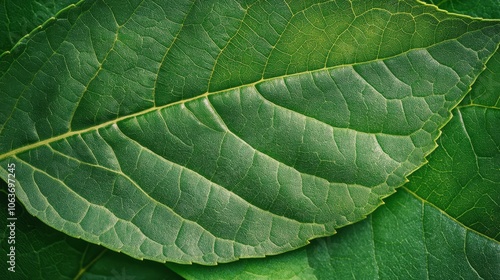 Natural background with tropical leaves. The texture of a green leaf photo