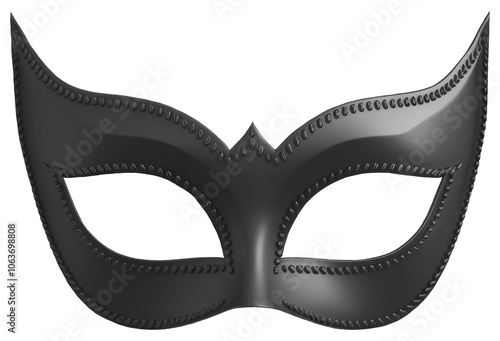 Scary gothic dark mask Detail of the statue Cutout element on transparent background