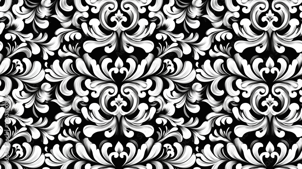 Abstract black and white seamless pattern creating a modern textile design versatile for wallpapers and fabric applications Abstract black and white seamless pattern creating a modern textile design versatile for wallpapers and fabric applications