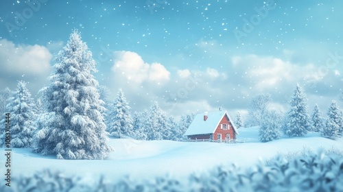 winter road. Beautiful color high-res illustration with a holiday winter subject photo