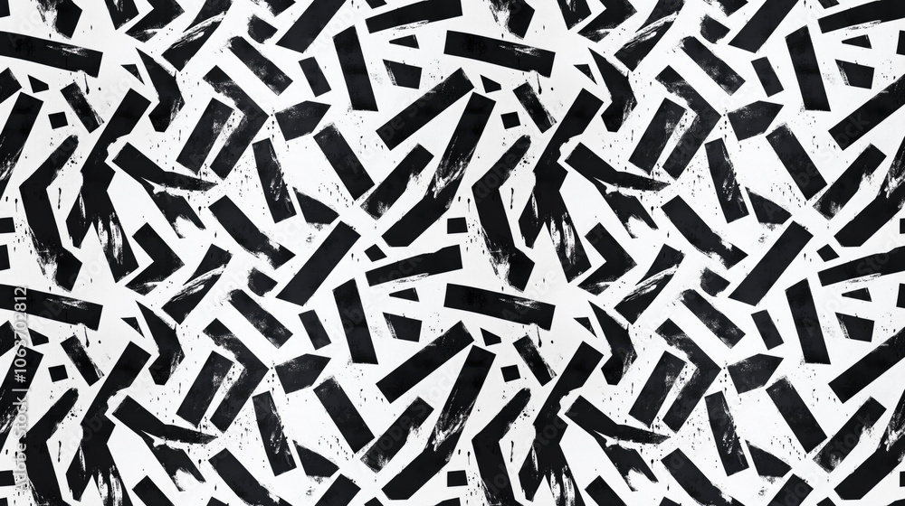 High resolution seamless pattern of geometric graffiti with airbrush effect and black acrylic paint strokes on white paper artistic wallpaper design High resolution seamless pattern of geometric graffiti with airbrush effect and black acrylic paint strokes on white paper artistic wallpaper design