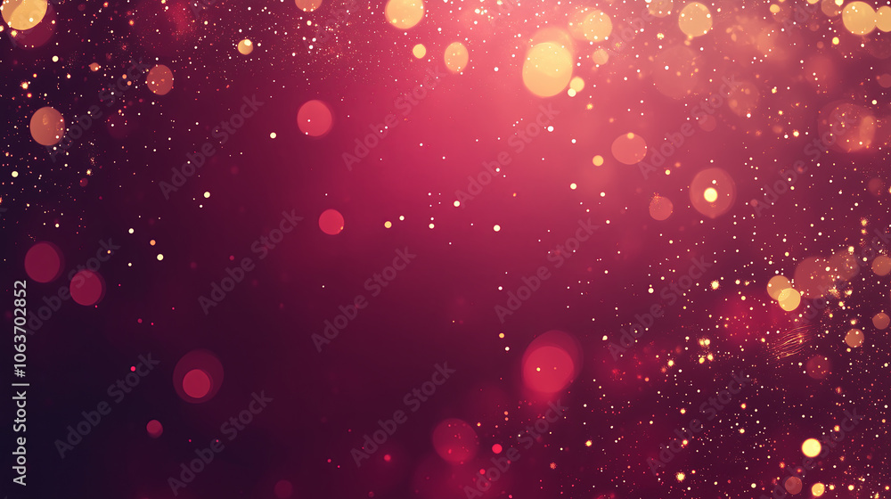 Backdrop features a rich deep red hue enhanced by glowing golden bokeh, creating a festive and warm atmosphere perfect for celebrations or special events Backdrop features a rich deep red hue enhanced by glowing golden bokeh, creating a festive and warm atmosphere perfect for celebrations or special events