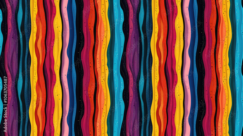 Vibrant seamless pattern of colorful rainbow stripes perfect for textiles and artistic designs Vibrant seamless pattern of colorful rainbow stripes perfect for textiles and artistic designs