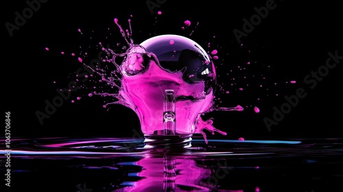 The Colorful Light Bulb Splash photo