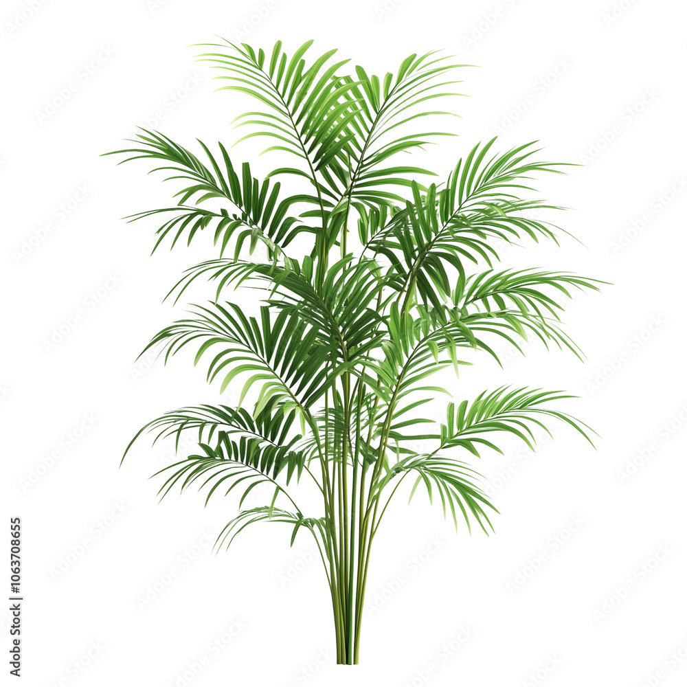 Parlor palm isolated on a transparent background and white background. Photo and PNG file Parlor palm isolated on a transparent background and white background. Photo and PNG file