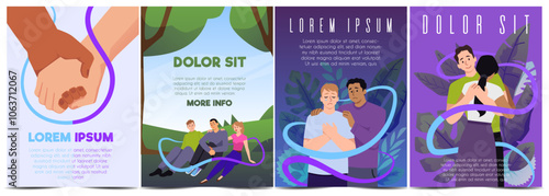 Suicide Prevention Month Poster Set.