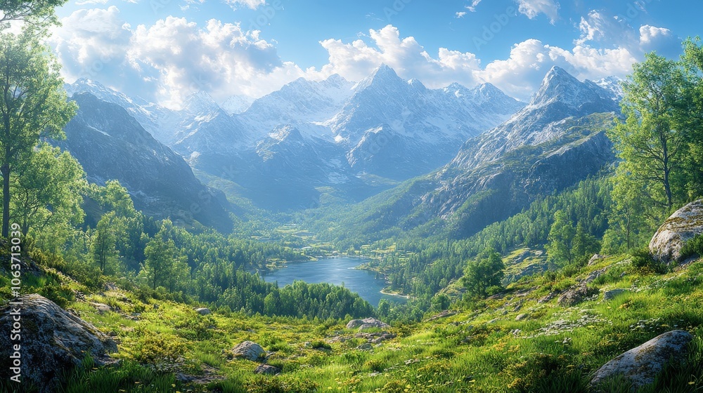 Fototapeta premium river and a unique natural landscape, wallpaper, backgrounds